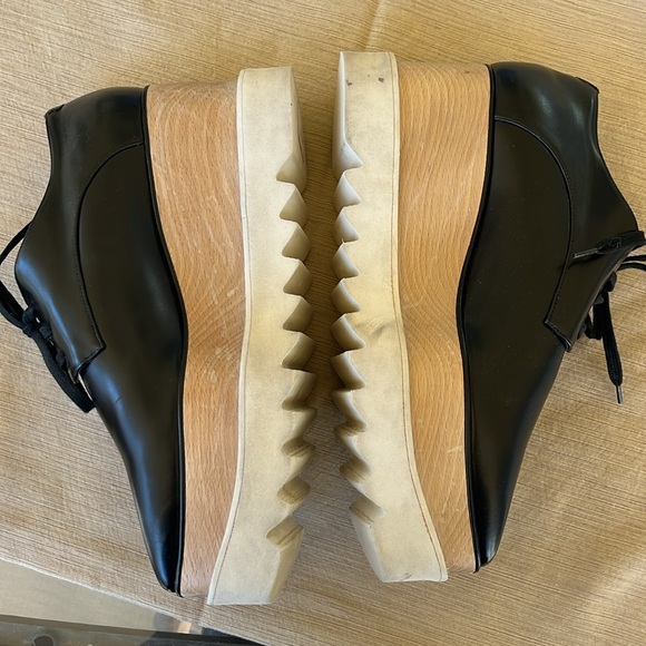 Stella McCartney platform Oxford shoes Black. Womens 39 1/2/ 9. Lightly worn. - Picture 4 of 8